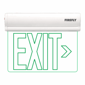 FIREFLY 1.2V Single-Faced Right Exit Light with Wall/Ceiling Mount Option 350mAh Ni-CD Battery