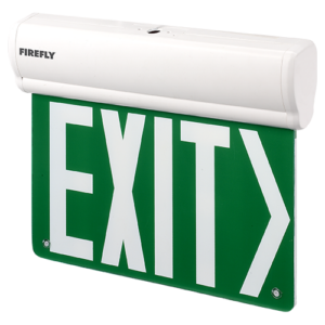 FIREFLY 1.2V Green Double-Faced Exit Light with Arrow and Wall/Ceiling Mount Option 350mAh Ni-CD Battery