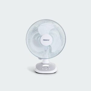 FIREFLY 12" Oscillating 3-Speed Fan with LED Night Light and USB Mobile Phone Charger