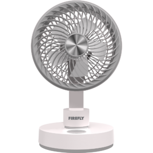 FIREFLY Rechargeable Oscillating Desk Fan with Night Lamp