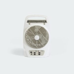 FIREFLY 8” Oscillating 2-Speed Fan with 18 LED Desk Lamp, Torch Light & USB Mobile Phone Charger