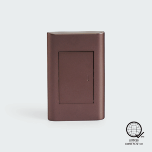 Plano one gang switch Set- Dark Wood