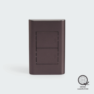 Plano two gang switch Set- Dark Gray