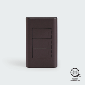 Plano three gang switch set- Dark Gray