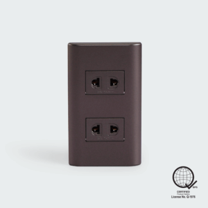 Plano two gang outlet Set- Dark Gray