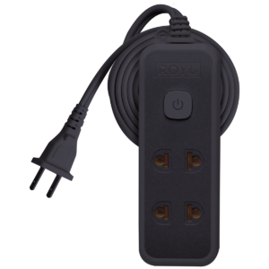 ROYU 2+1 Gang 9M Extension w/ Switch Black