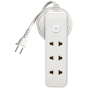 ROYU 3+1 Gang 3M Extension w/ Switch White