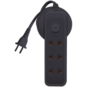 ROYU 3+1 Gang 9M Extension w/ Switch Black