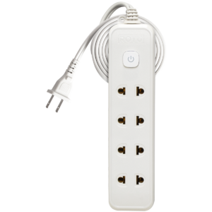 ROYU 4+1 Gang 9M Extension w/ Switch White