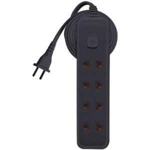 ROYU 4+1 Gang 9M Extension w/ Switch Black