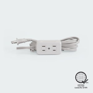 ROYU 2+1 Gang Flat Pin Extension Cord
