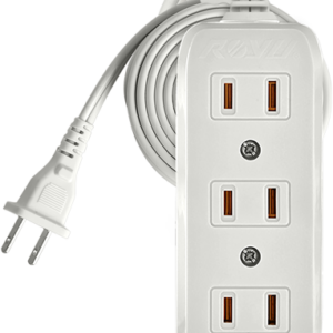 ROYU 3+1  Gang Flat Pin Extension Cord
