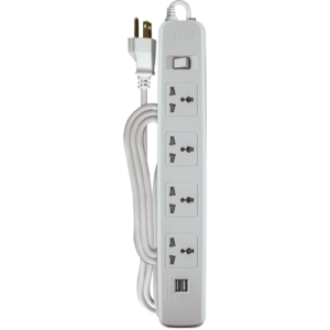 Royu 4 Gang Univ.Socket w/ 1 Main Switch