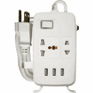 ROYU 2 Gang w/ 3USB Charger & 1Switch,White