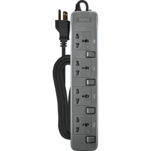 ROYU 4 Gang Univ.Socket w/ Ind. Switches