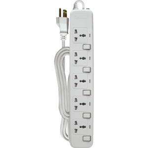 ROYU 5 Gang Univ.Socket w/ Ind. Switches