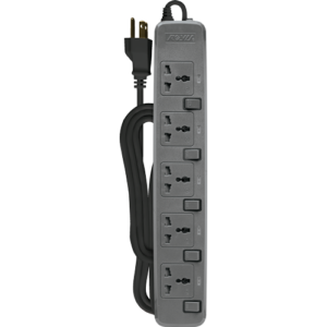 ROYU 5 Gang Univ.Socket w/ Ind. Switches