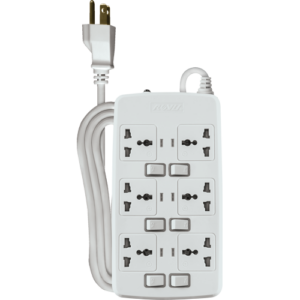 ROYU 6 Gang Univ.Socket w/ Ind. Switches