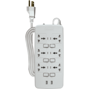 ROYU 6 Gang Univ.Socket w/ Ind. Switches