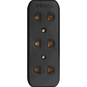 ROYU 3 Gang Convenience Outlet, BLACK