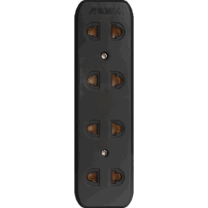 ROYU 4 Gang Convenience Outlet, BLACK