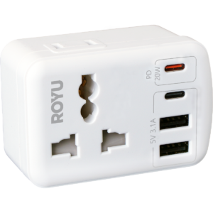 ROYU Int+Flat Adapter w/ USB (2A+1C & 1