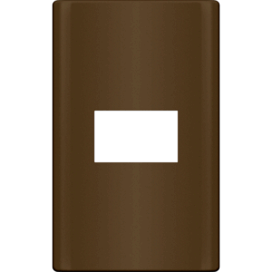 Plano One gang plate - Dark Wood