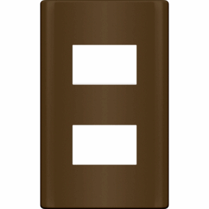Plano Two gang plate - Dark Wood