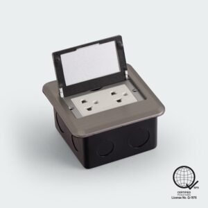 Royu Square Floor Receptacle with Duplex