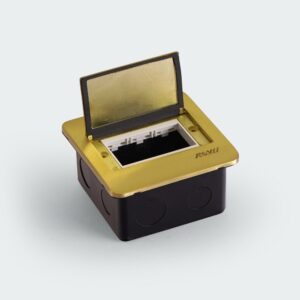 Royu Bronze Square Floor Receptacle Fixt