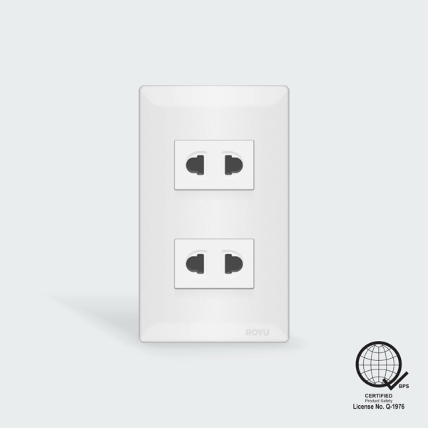 Royu Rwp2 Royu Super Wide 2-gang socket with plate - Firefly Electric and ...