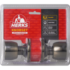 Tubular Knobset 588 AB - Privacy (Keyles