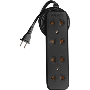 ROYU 4 Gang Extension Cords, BLACK, 10M