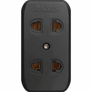 ROYU 2 Gang Convenience Outlet, BLACK