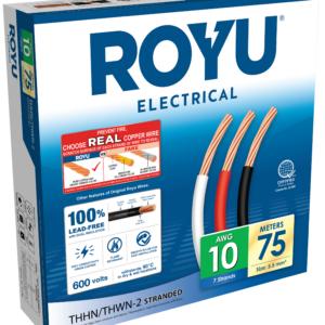 ROYU 5.5mm2 #10 AWG THHN Stranded Red 75M