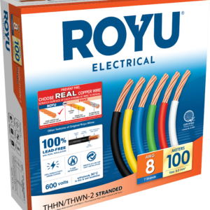 ROYU 8.0mm2 8/7 THHN Stranded White 100M